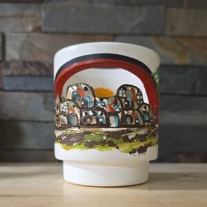 Vintage Pottery Votive Candle Holder New Mexico 1981